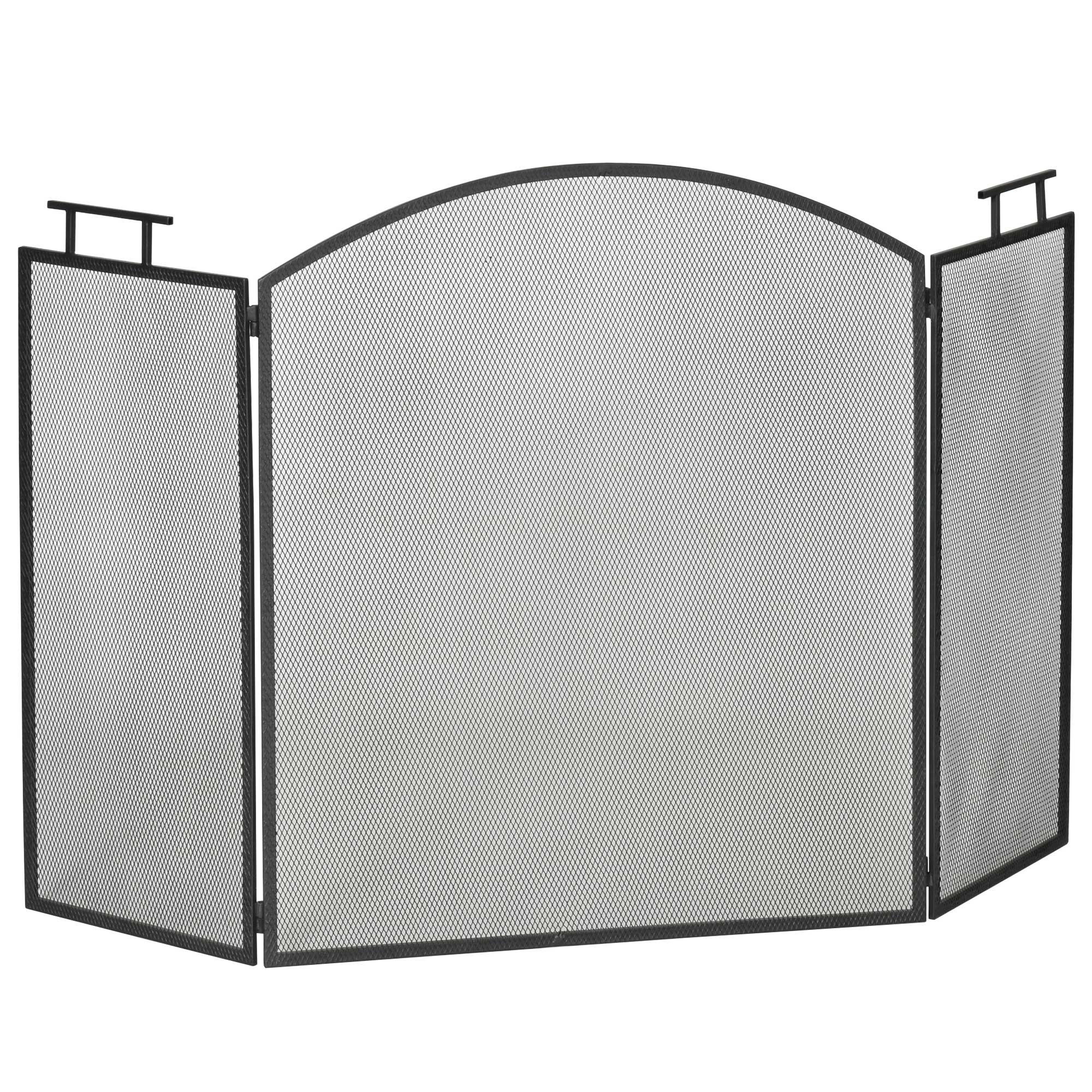 Fireplace Guard, Three-Part Foldable Spark, Iron - Image 2