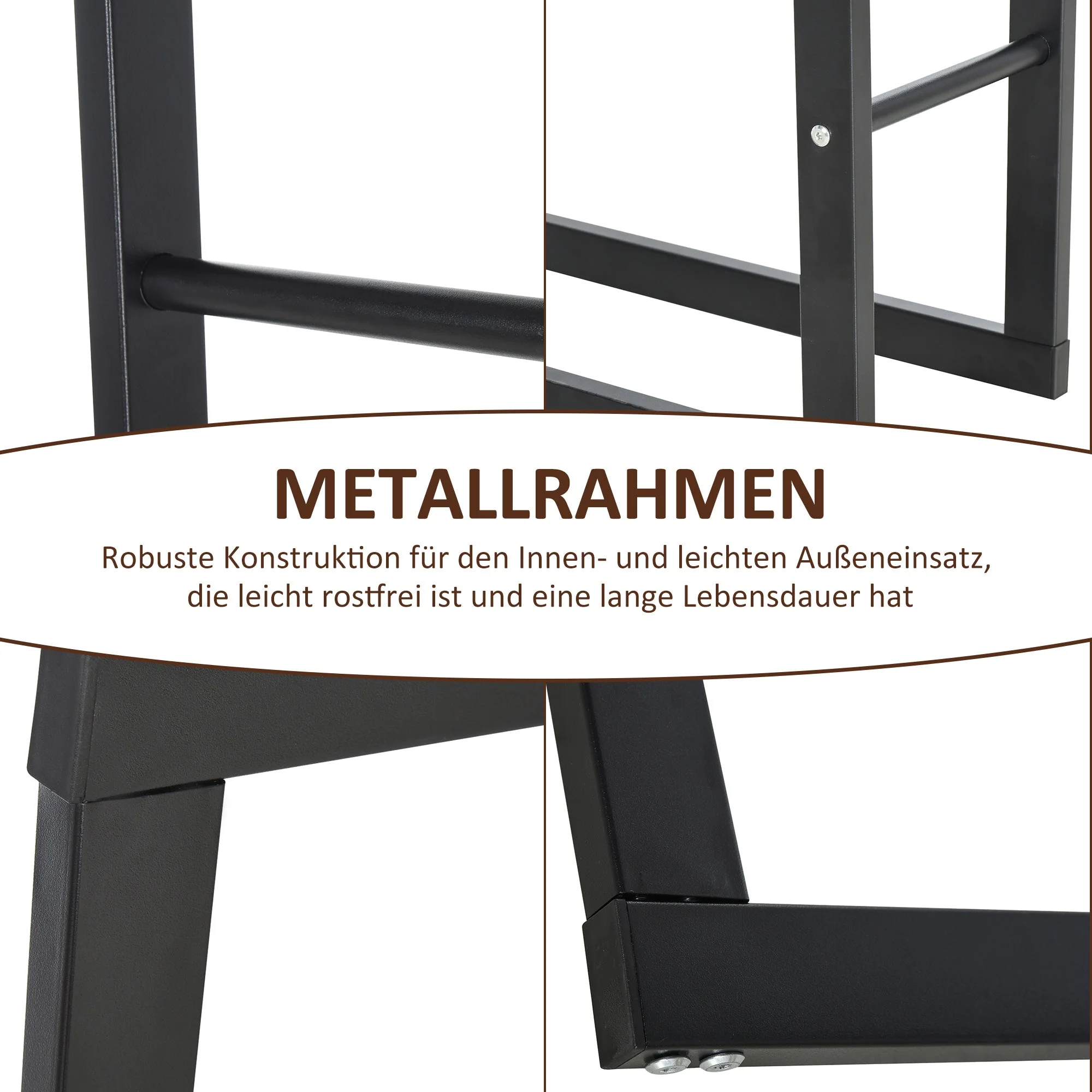 Firewood Stand, Rack, Holder 100kg Steel Black - Image 6