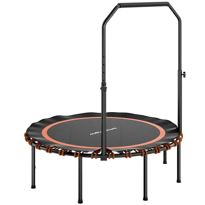 Fitness Trampoline Adjustable Handrail Indoor/Outdoor - Orange - Image 2