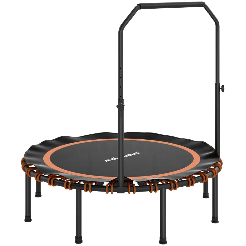 Fitness Trampoline Adjustable Handrail Indoor/Outdoor - Orange - Image 9