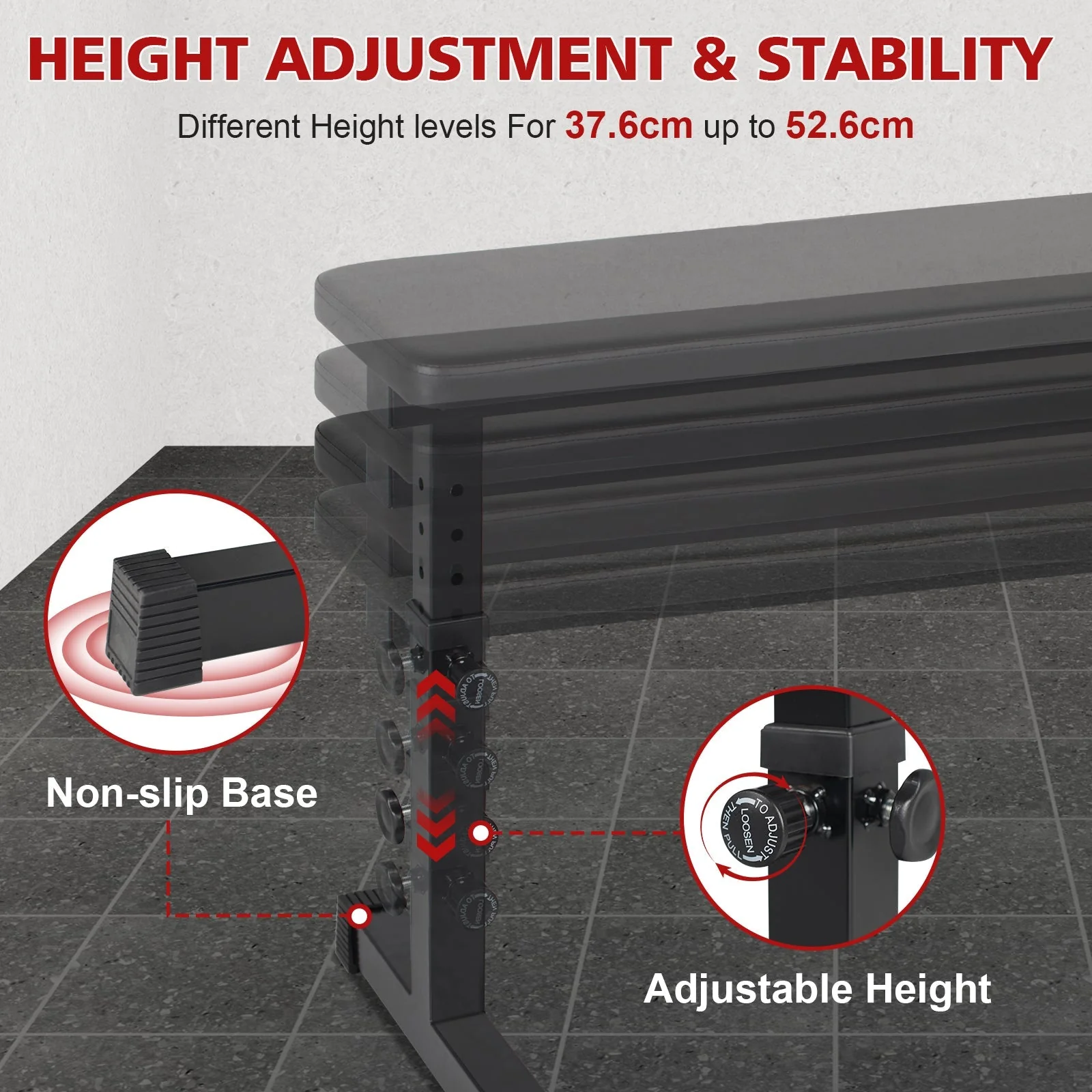 Flat Weight Bench Home Fitness Strength Training Dumbbell Stool Comfortable Design - Image 4