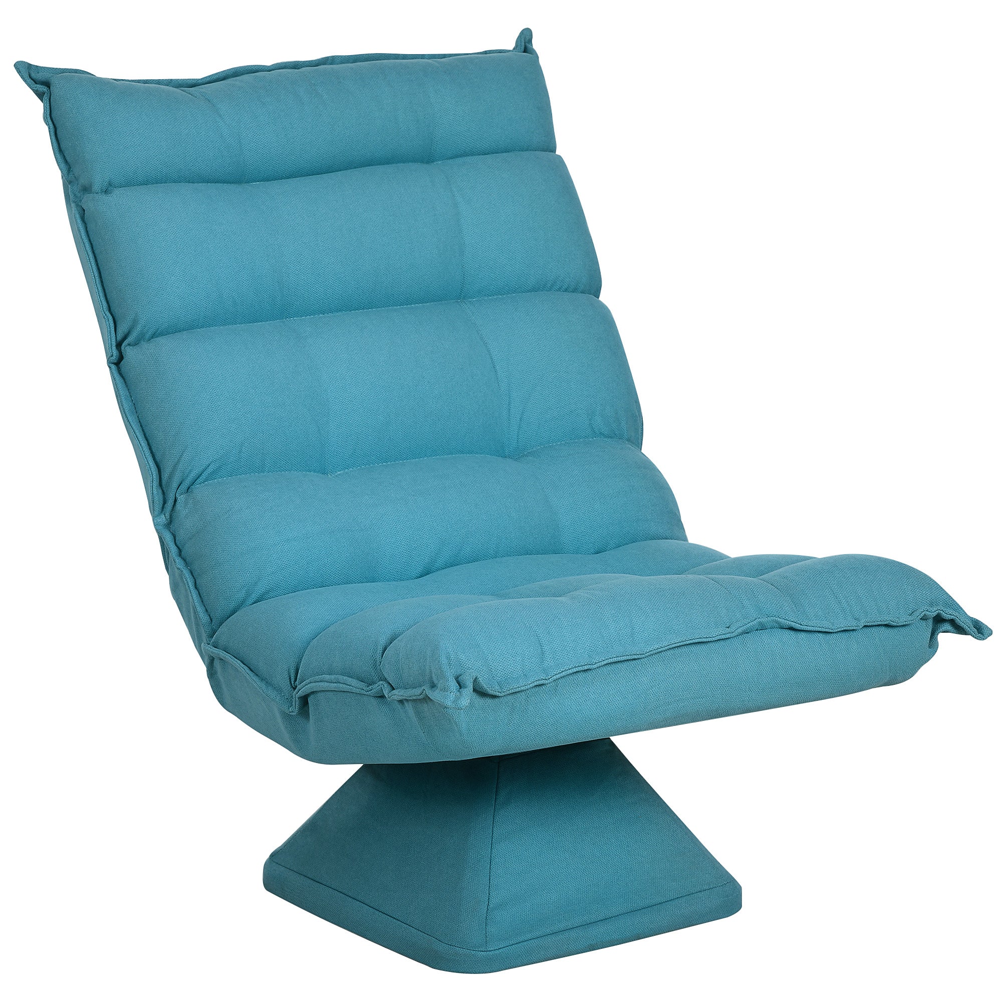 Floor Chair Adjustable Swivel Meditation Relaxing Lazy Sofa, Blue - Image 2