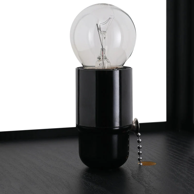 Floor Lamp with Shelves E27 40W Indoor Lighting, Wood Black - Image 8