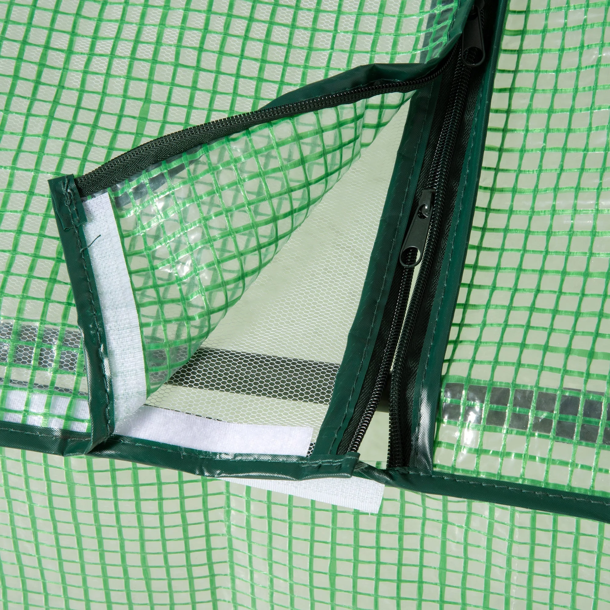 Foil Greenhouse Cold Frame with Window 180x90x70cm - Green - Image 7