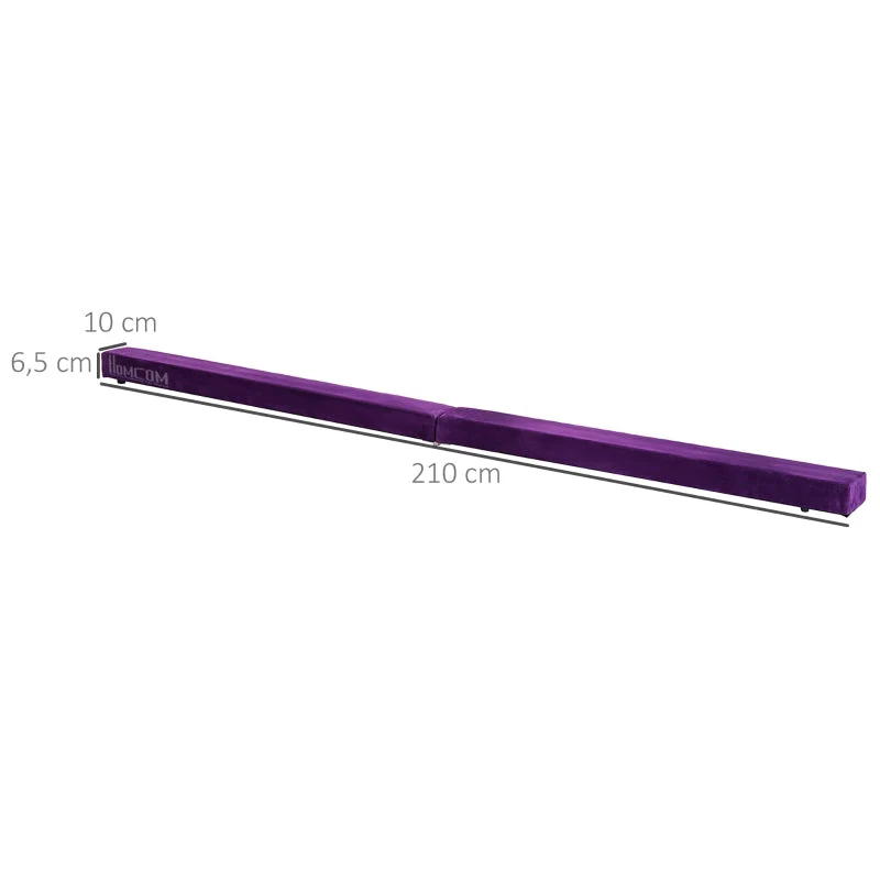 Foldable Balance Beam, Non-Slip, Suede, Purple - Image 3