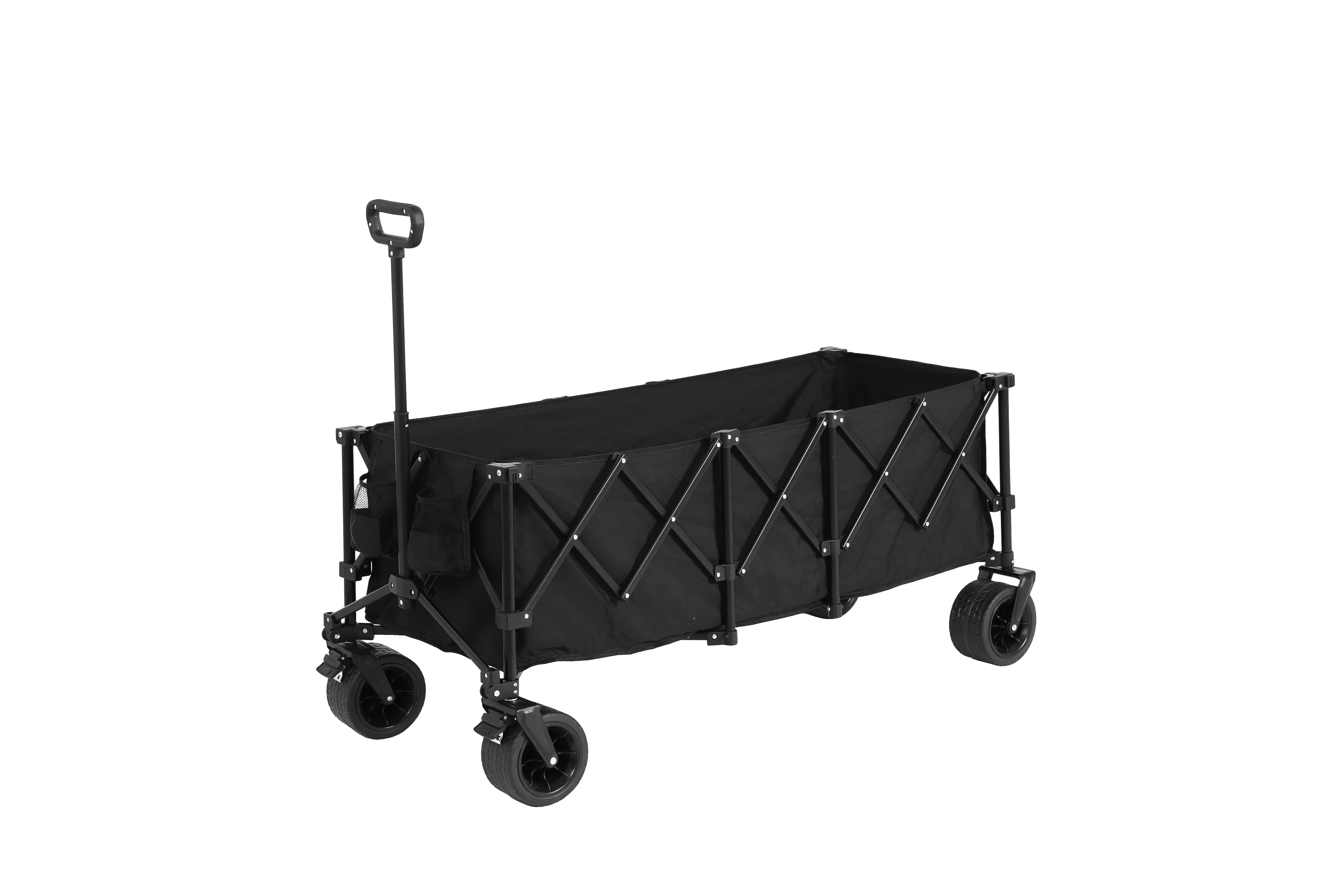 Foldable Extended Wagon, 220lbs Capacity, 300L, All-Terrain Wheels, Black - Image 2