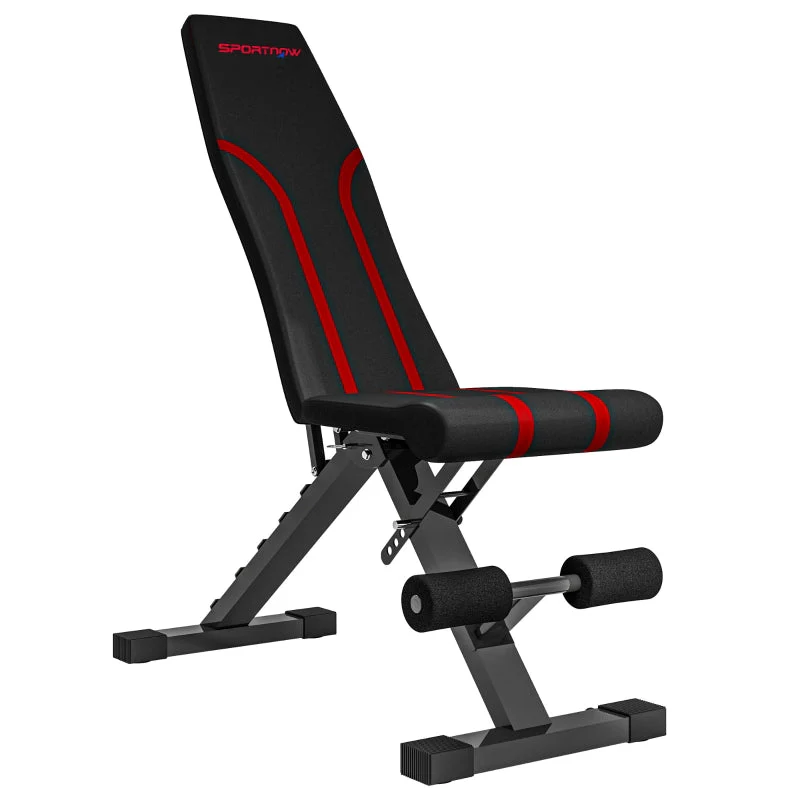 Foldable Workout Bench, 6-Position Backrest 4-Position Seat, Padded Black - Image 2