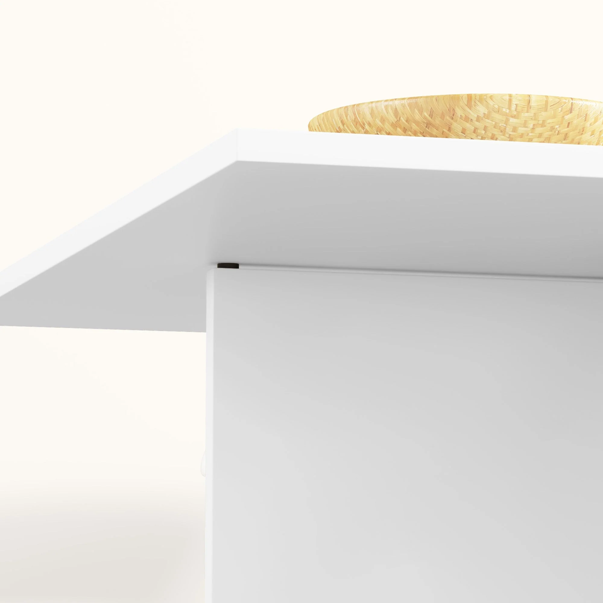 Folding Dining Table, Mobile 2-4 Person Storage Table, White - Image 8