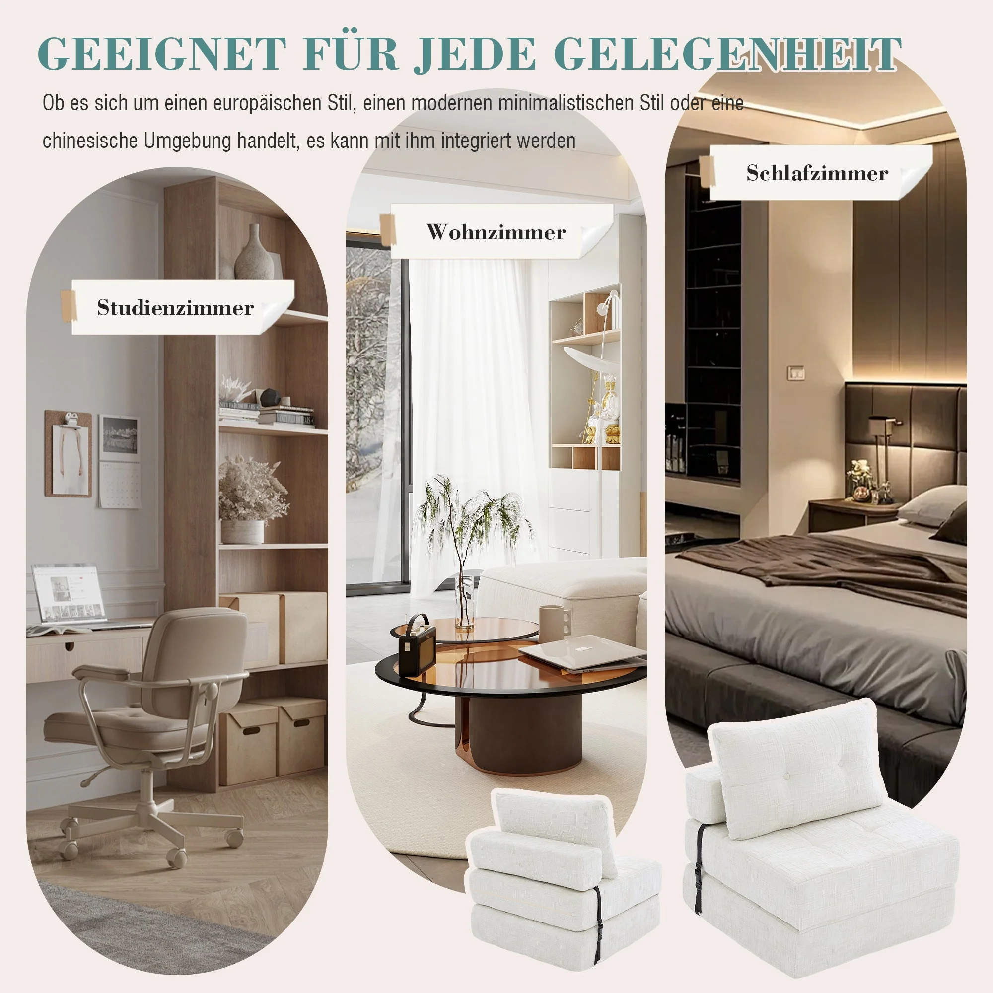Folding Sofa Bed, Portable with Pillows & Backrest, Comfortable Floor Mattress - Image 7