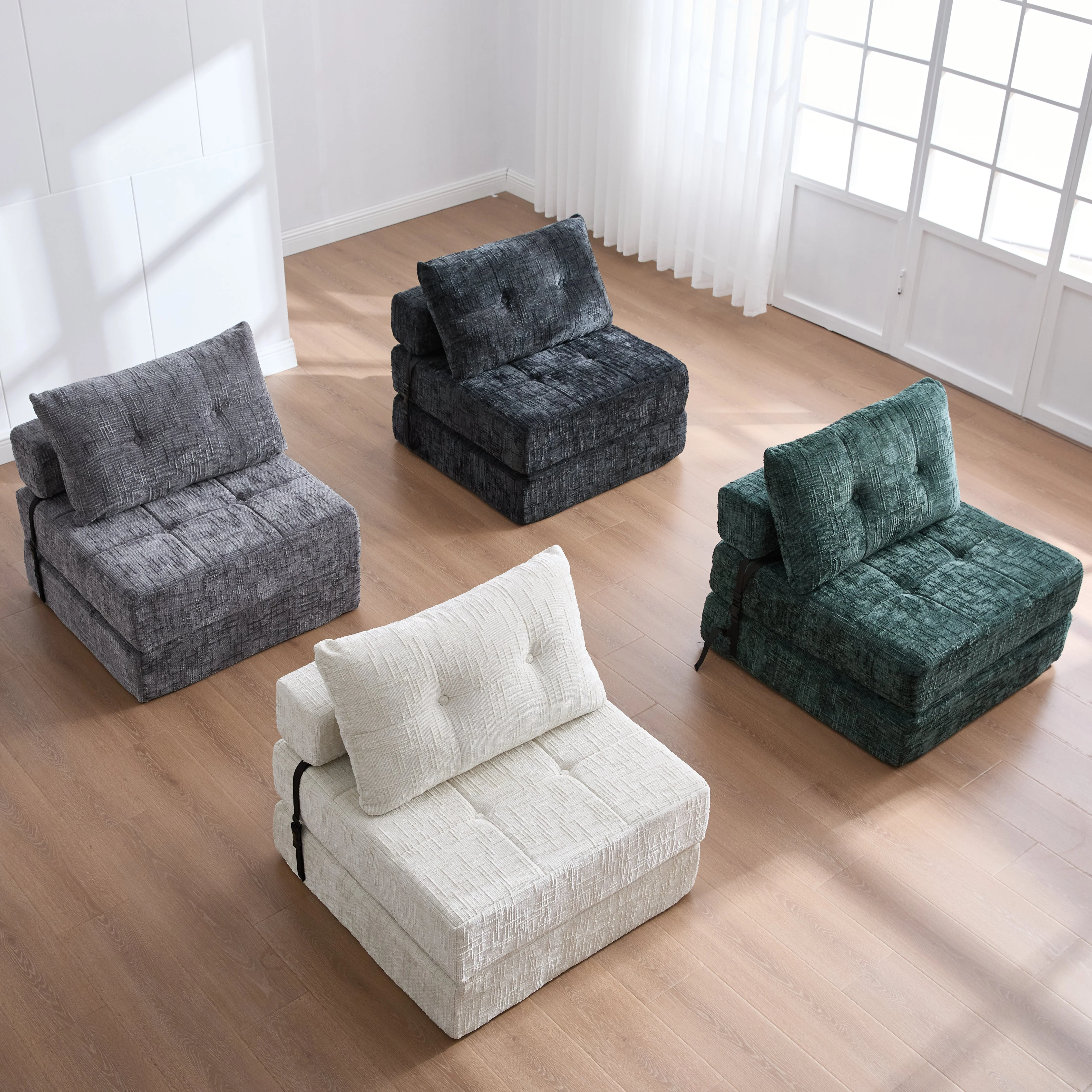 Folding Sofa Bed, Portable with Pillows & Backrest, Comfortable Floor Mattress - Image 8