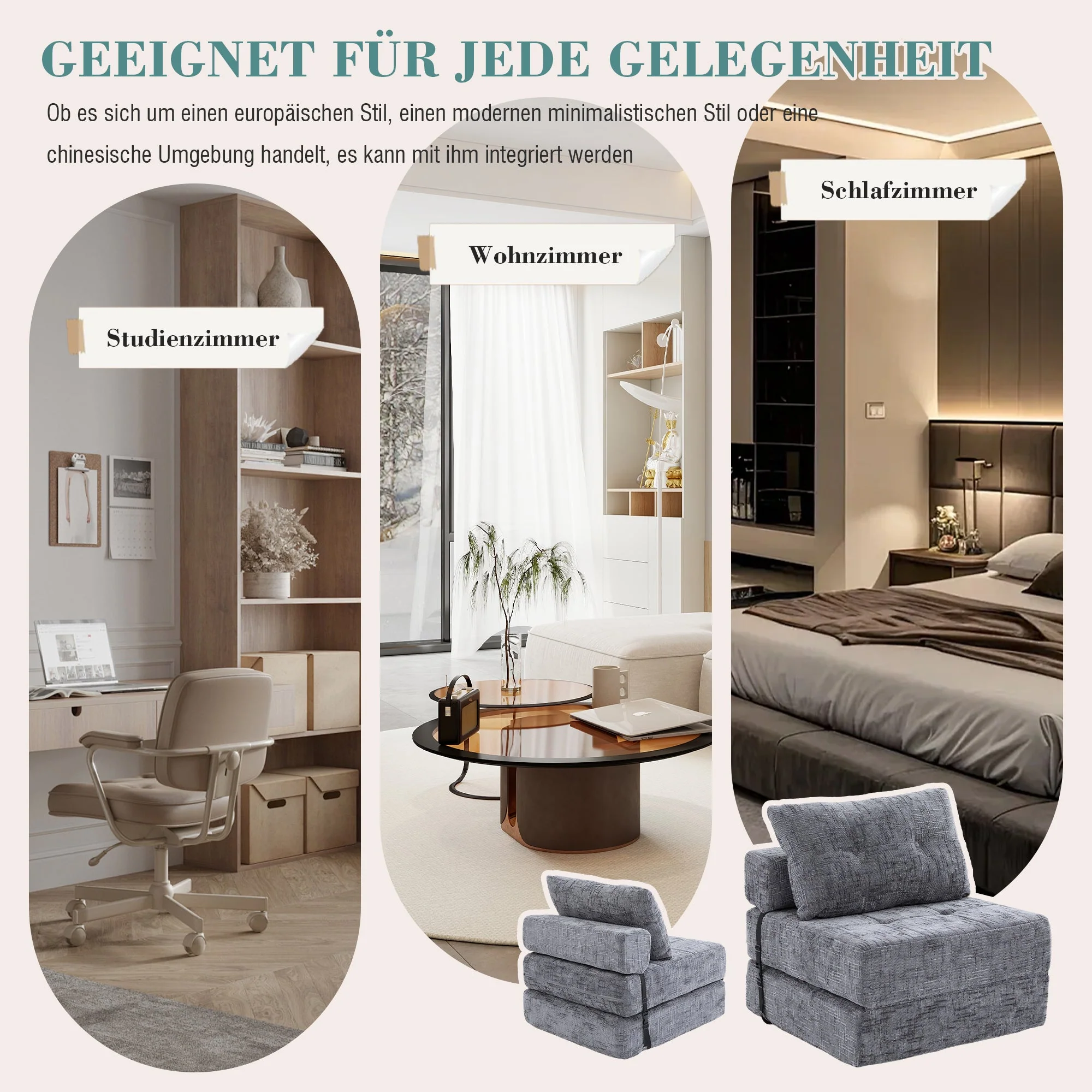 Folding Sofa Bed with Pillows & Backrest, Comfortable Floor Mattress - Image 8