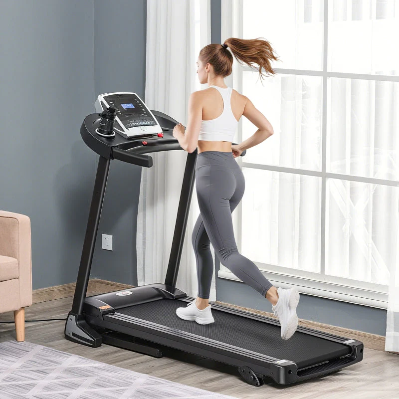 Folding Treadmill, 2.0HP Incline Running Machine with LED Display, Grey - Image 2