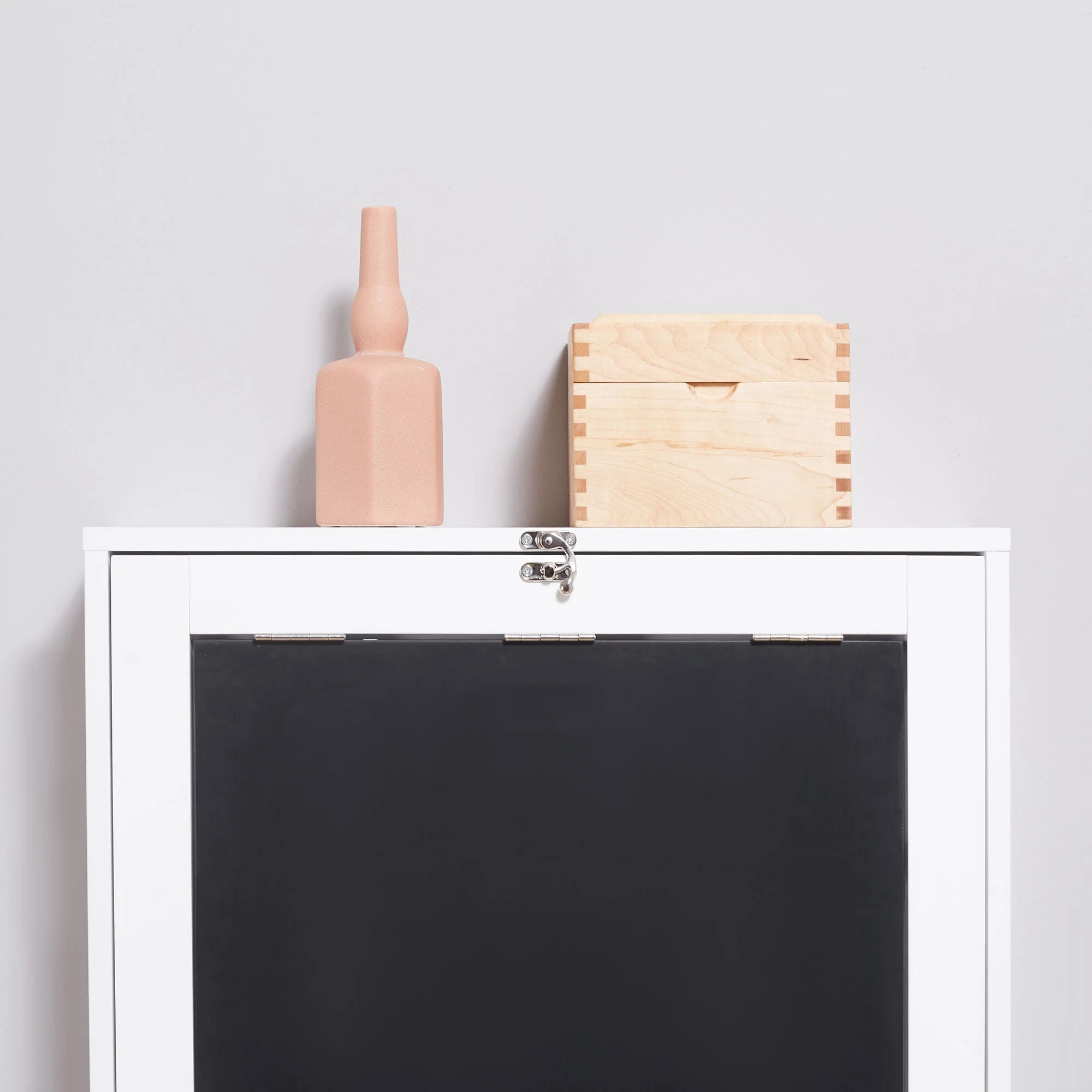 Folding Wall-Mounted Drop-Leaf Table Convertible Chalkboard Storage Floating Desk White - Image 7