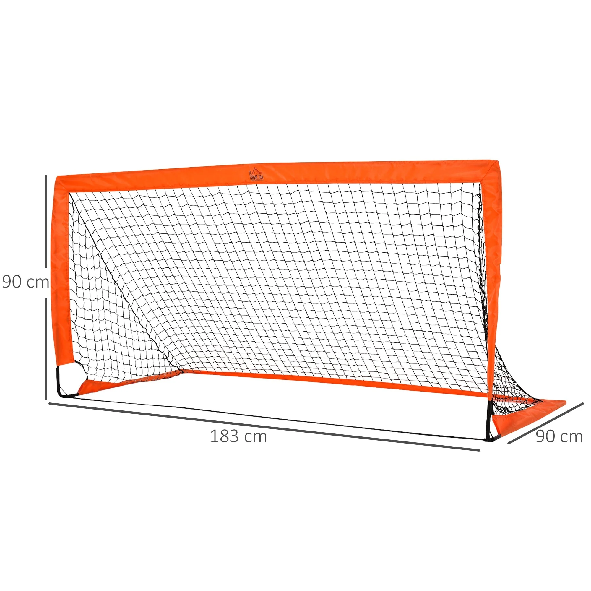 Football Goals, Foldable Mini Metal with Oxford Fabric, Orange - Image 3