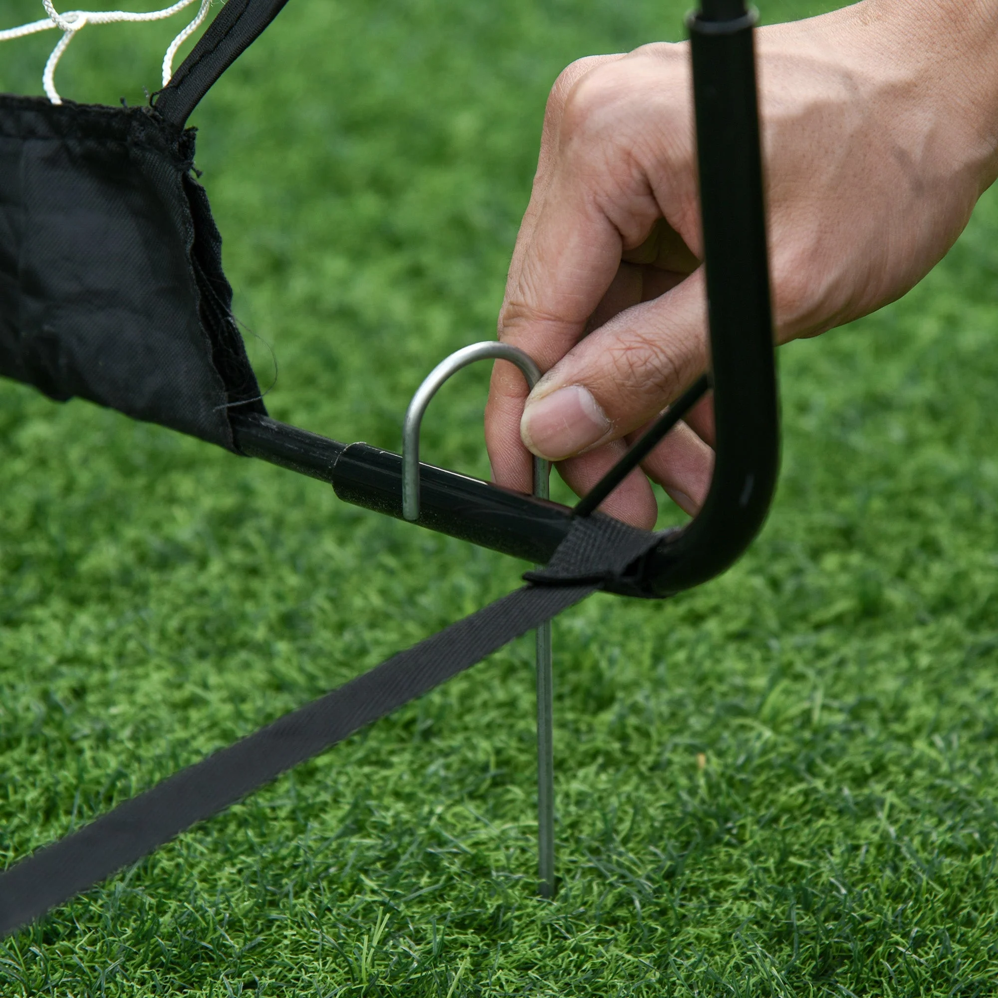 Football Goals, Set of 2 Mini Foldable, Steel and Tetrolon Black - Image 7