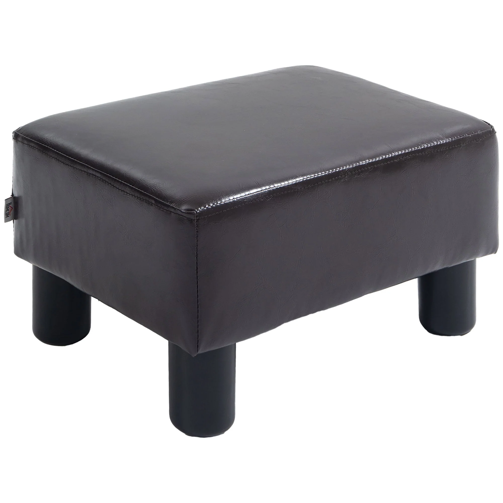Footstool/Ottoman, Rectangular Footrest, Faux Leather - Image 2