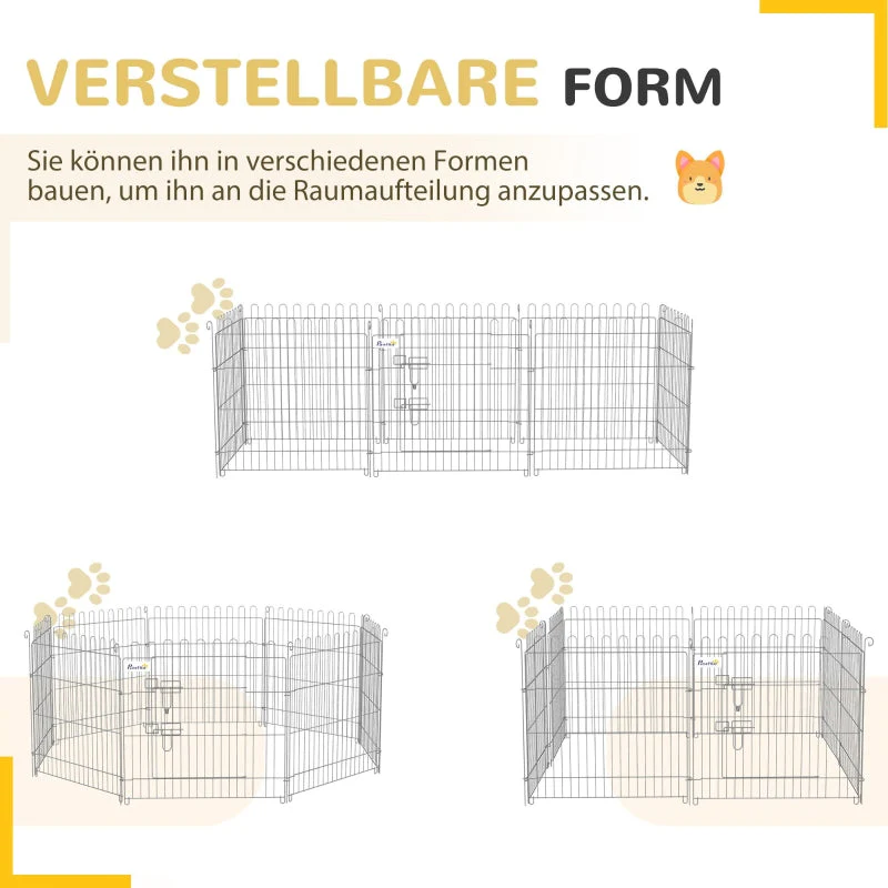 Free-Range Enclosure, 8-Part Puppy Playpen W63 x H60 cm - Image 3