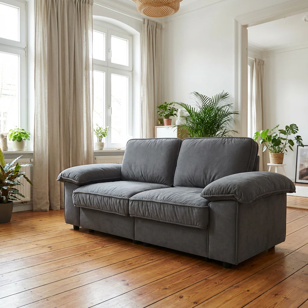 FX-P20EU-GY1 Modern Sofa with Hidden Storage Comfortable Upholstery Grey - Image 7