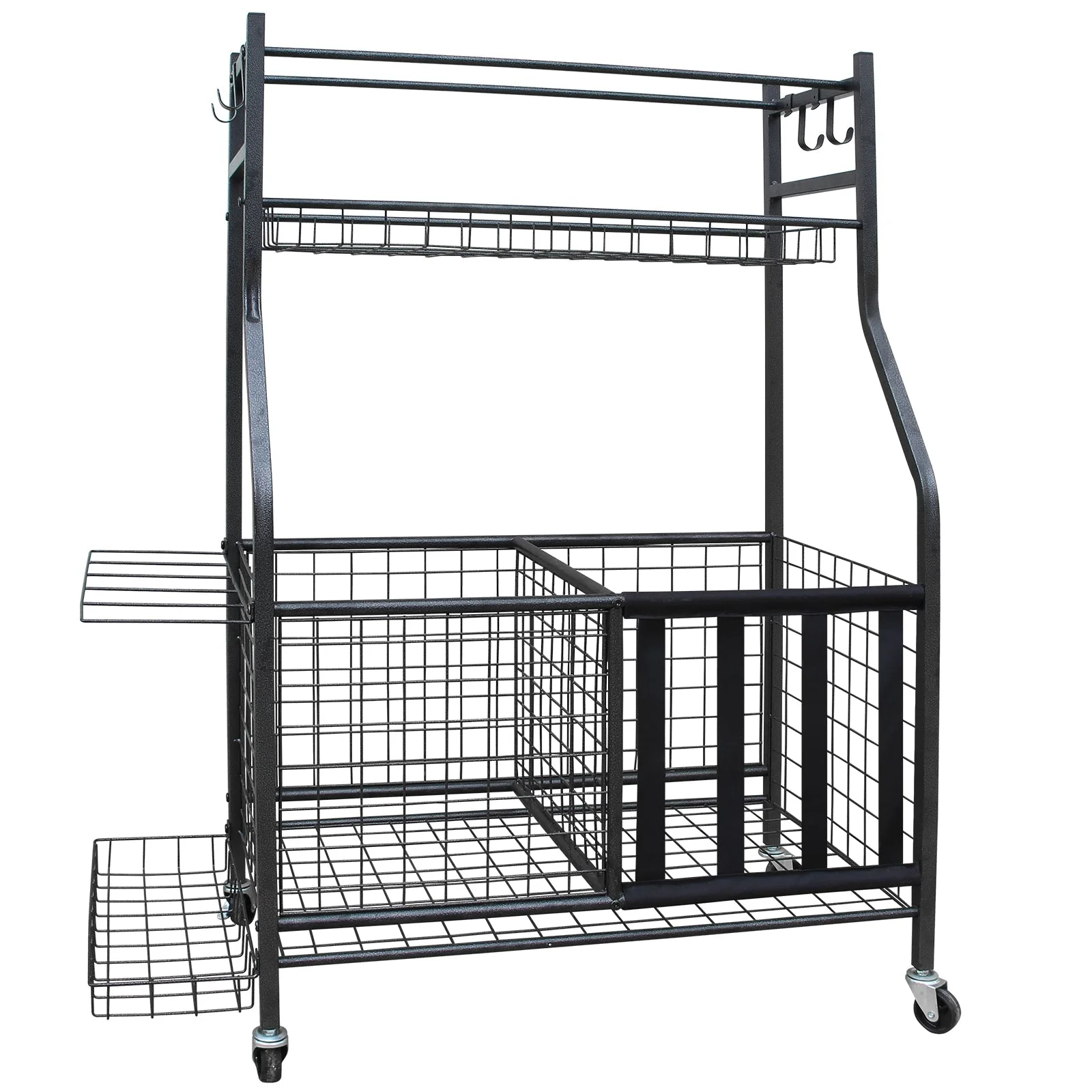 Garage Sports Equipment Organizer Large Capacity Rolling Ball Cart Indoor/Outdoor - Image 8