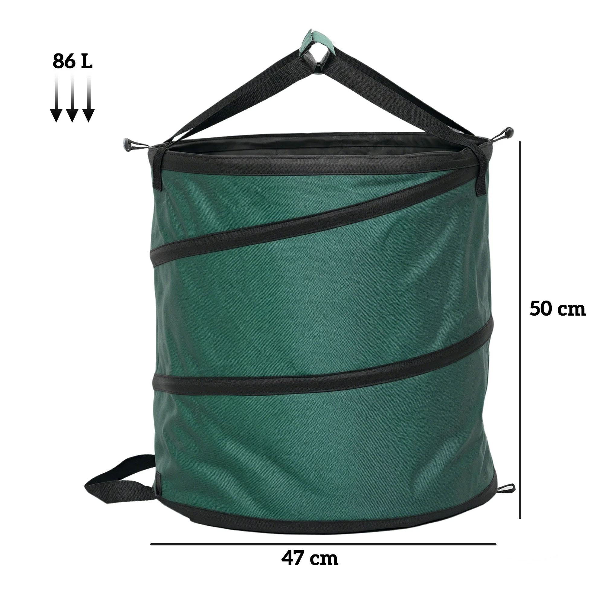 Garden Bag 4x86L Waterproof, Reusable, Green - Image 3