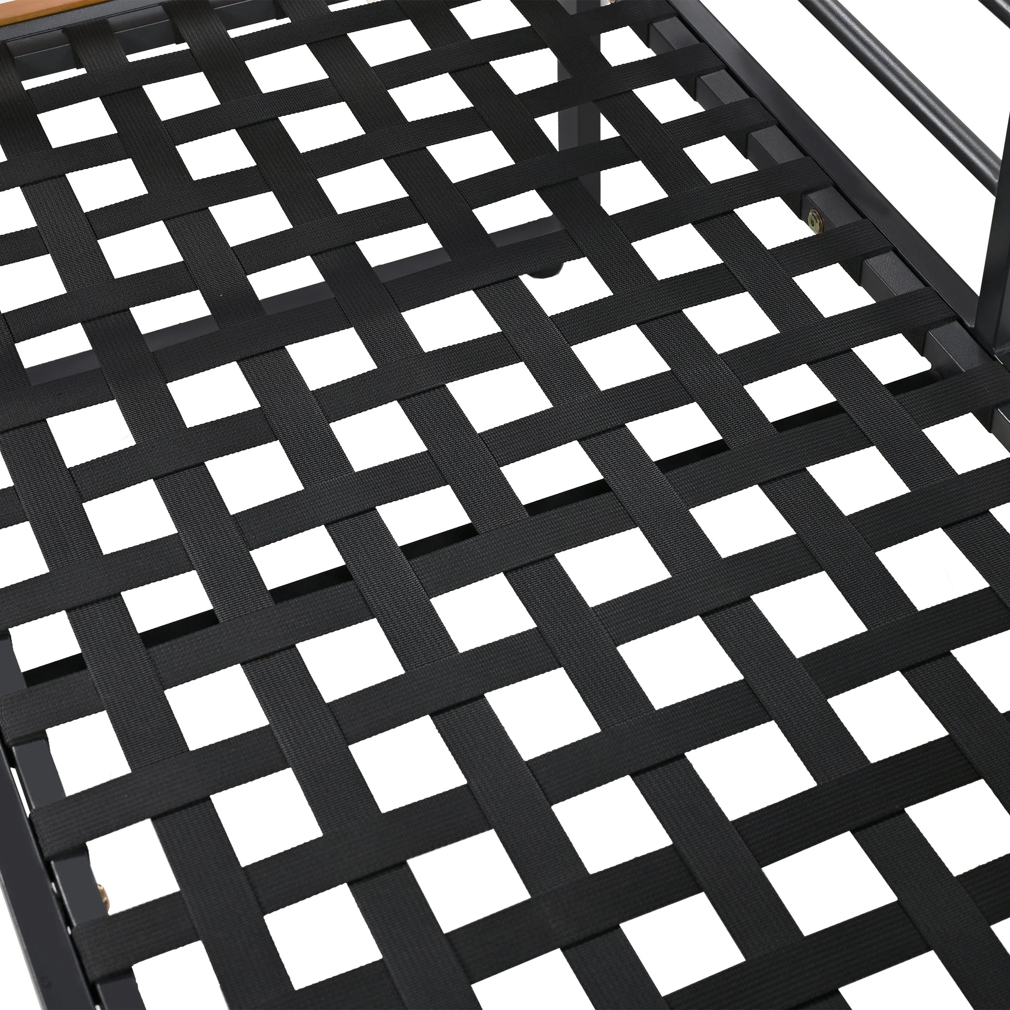 Garden Lounge Set 5-6 Seater Galvanized Iron Frame Wood Armrests - Image 8