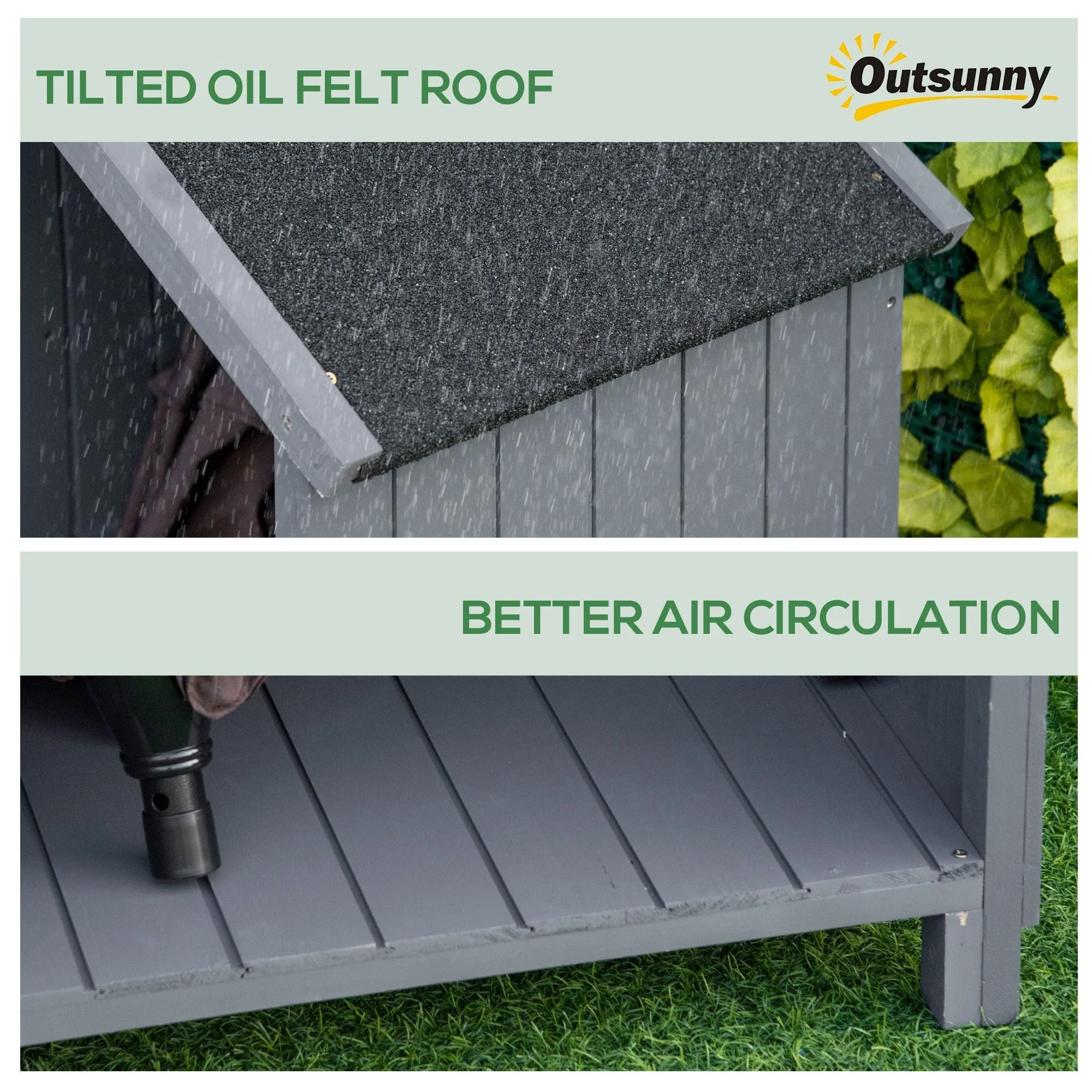 Garden Outdoor Storage Shed with 3 Shelves and Tilt Roof, Grey - Image 5