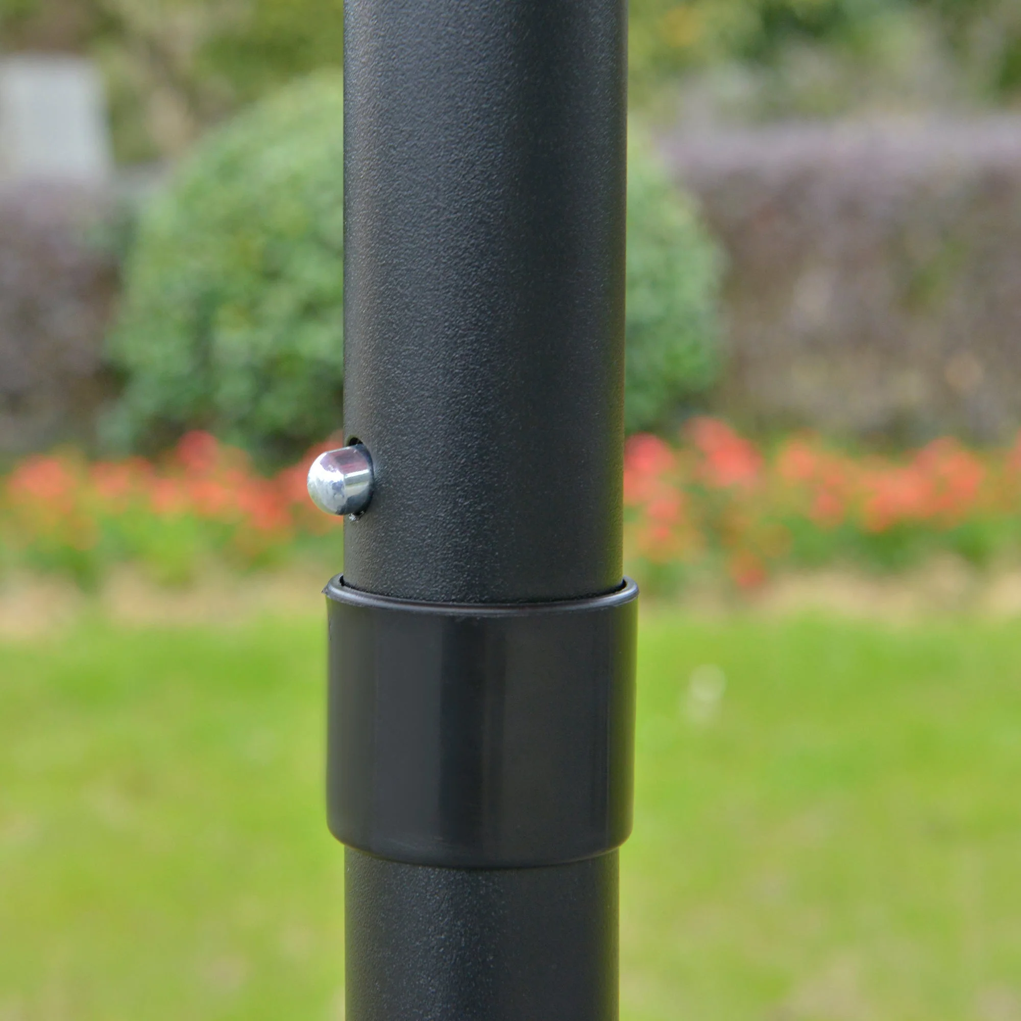 Garden Parasol Umbrella, 2.7M Tilting Aluminium Frame Sun Shade, Wine Red - Image 8