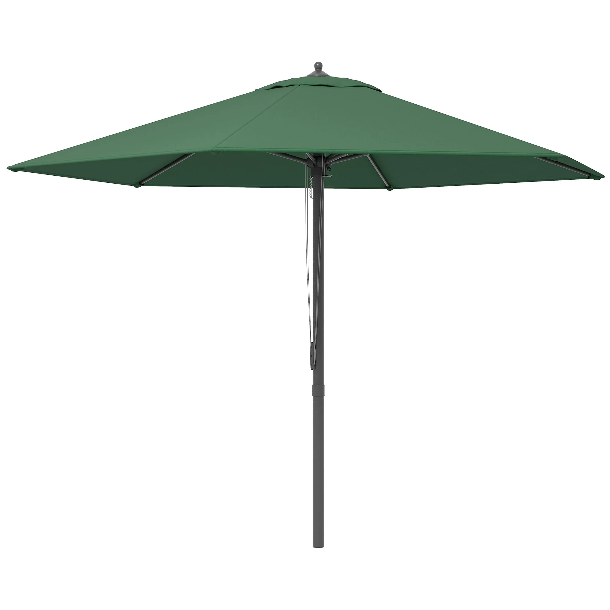 Garden Parasol Umbrella, 2.8m Round Market Sun Shade Canopy, Green - Image 2
