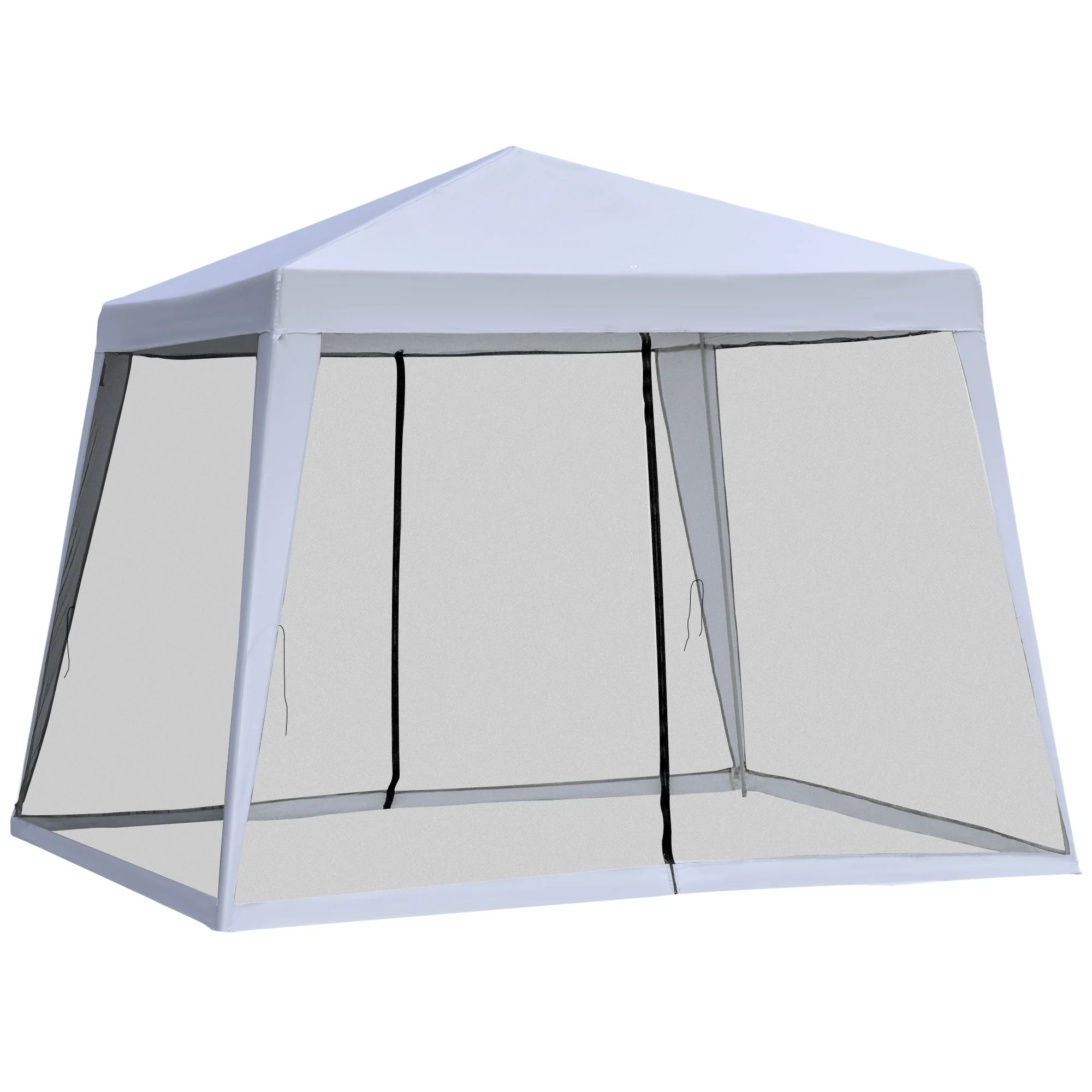 Garden Pavilion 3x3 m Weatherproof Party Tent with Mosquito Net, Metal/Polyester Grey - Image 2