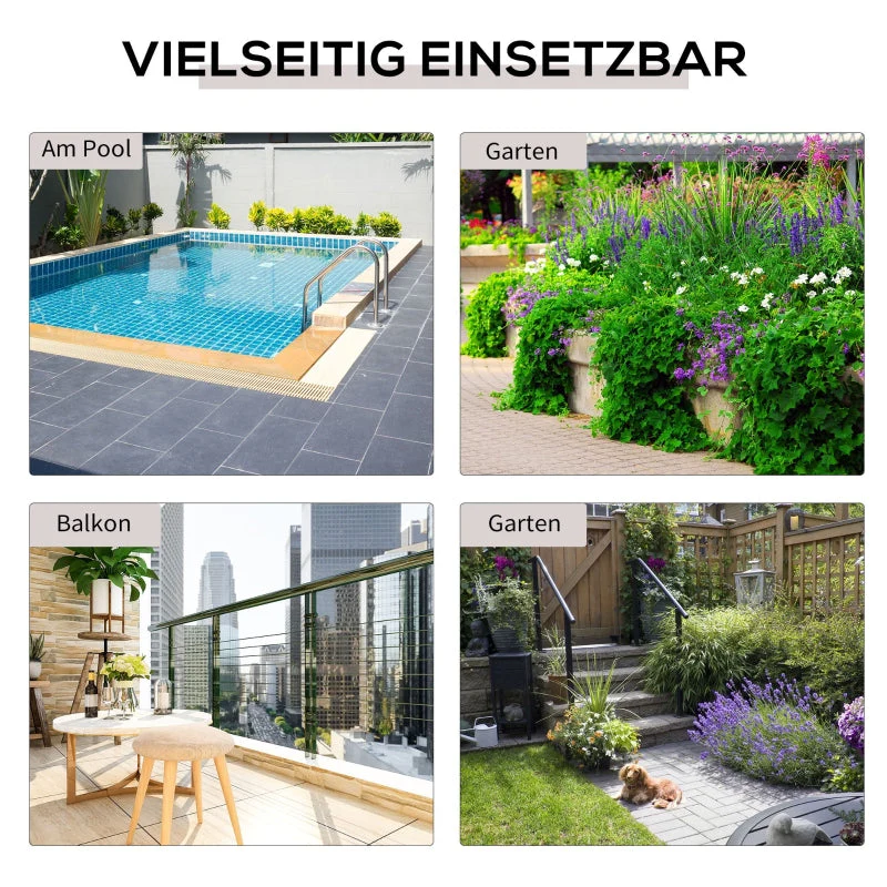 Garden Table Side Table, Foldable 40x40x40 cm, Polyrattan Metal Brown - Image 7