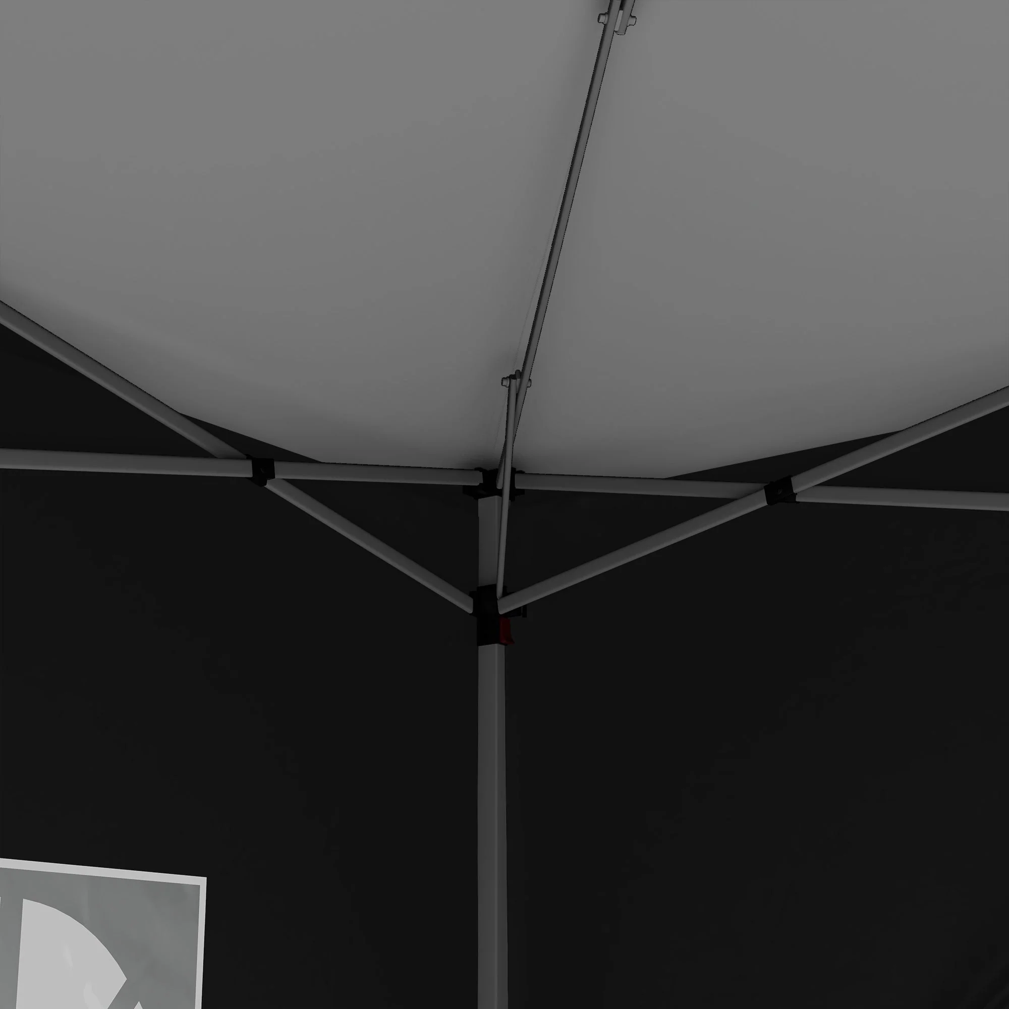 Gazebo 3x3m, Water-Repellent Pop-Up Folding, Black - Image 7