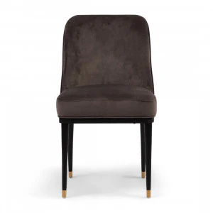 Getty Dining Chair, velvet III, anthracite
