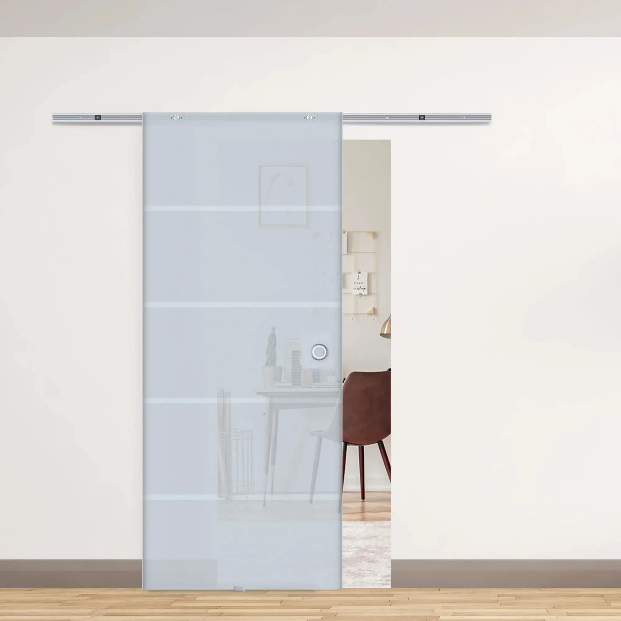 Glass Sliding Interior Door Partially Frosted 775-1025 x 2050 mm Glass - Image 2
