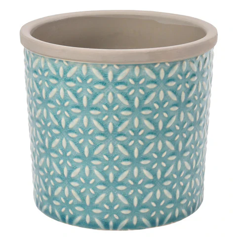 Glazed Pot - Tuscany Blue Large