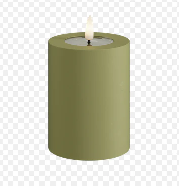 Green Outdoor LED Candle 7.5x10cm