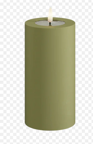 Green Outdoor LED Candle 7.5x15cm