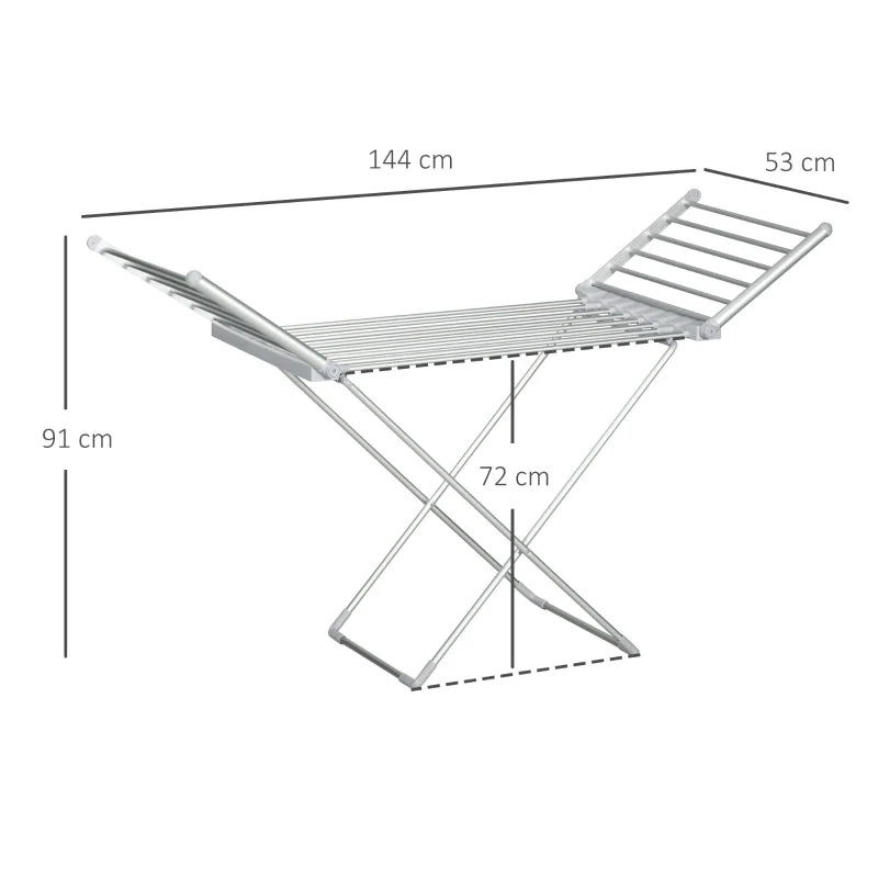 Heated Clothes Drying Rack, Foldable 45-55℃ 144x53x96cm - Image 3