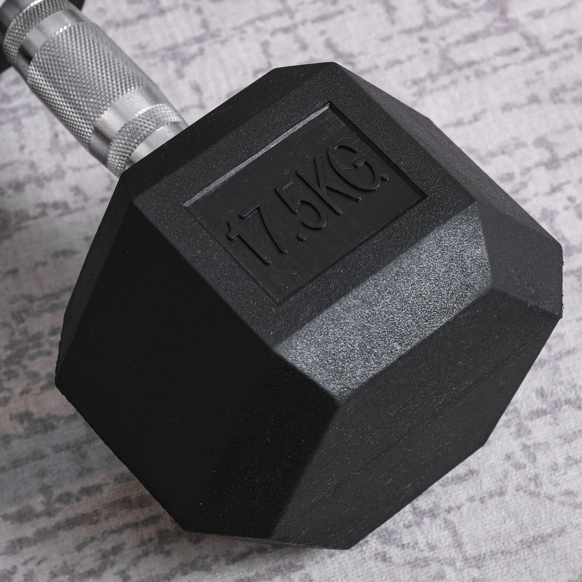 Hexagon Dumbbells 17.5kg Strength Training Black - Image 8