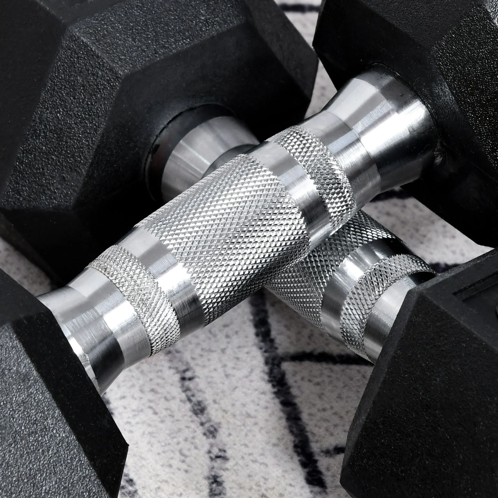 Hexagon Dumbbells, 2x6 KG, Cast Iron, Black - Image 7
