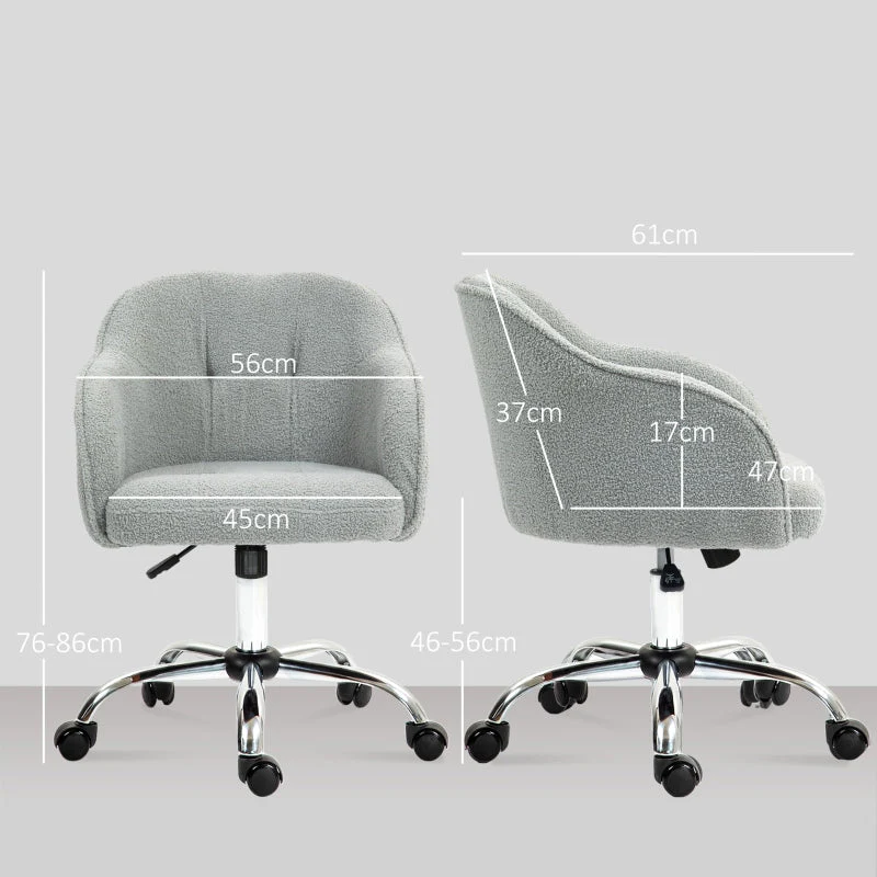 Home Office Chair, Ergonomic Swivel Rocking, Gray - Image 3