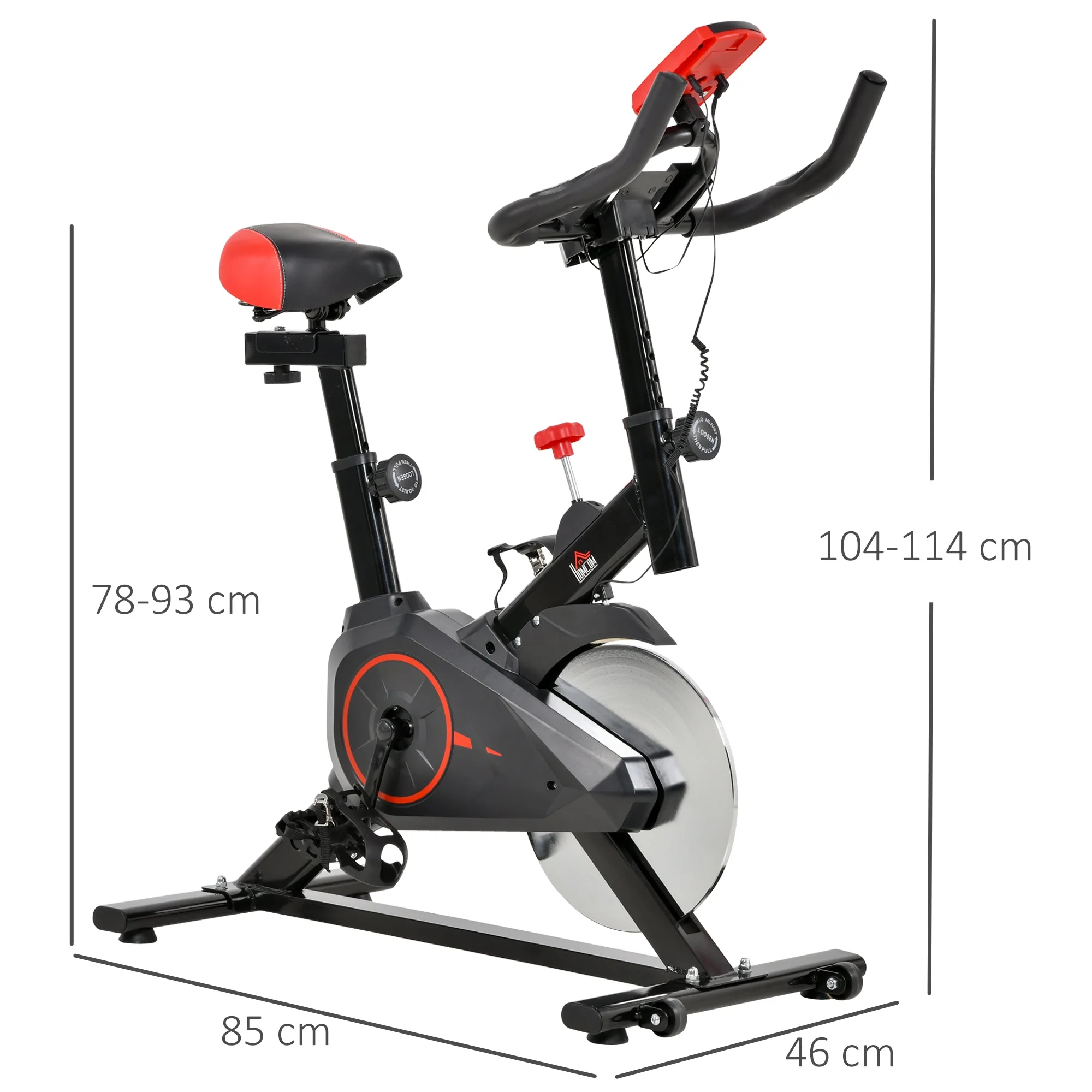 Indoor Bicycle Trainer, Cycling Home Gym Fitness Bike, Steel - Image 3