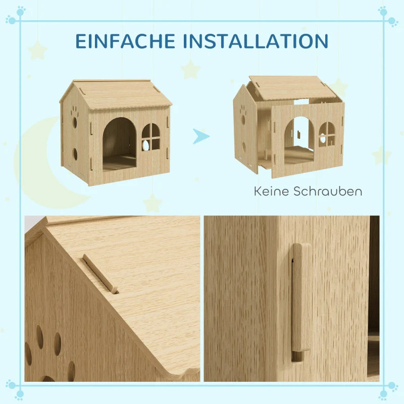 Indoor Dog/Cat House, Cute Design, MDF - Image 5