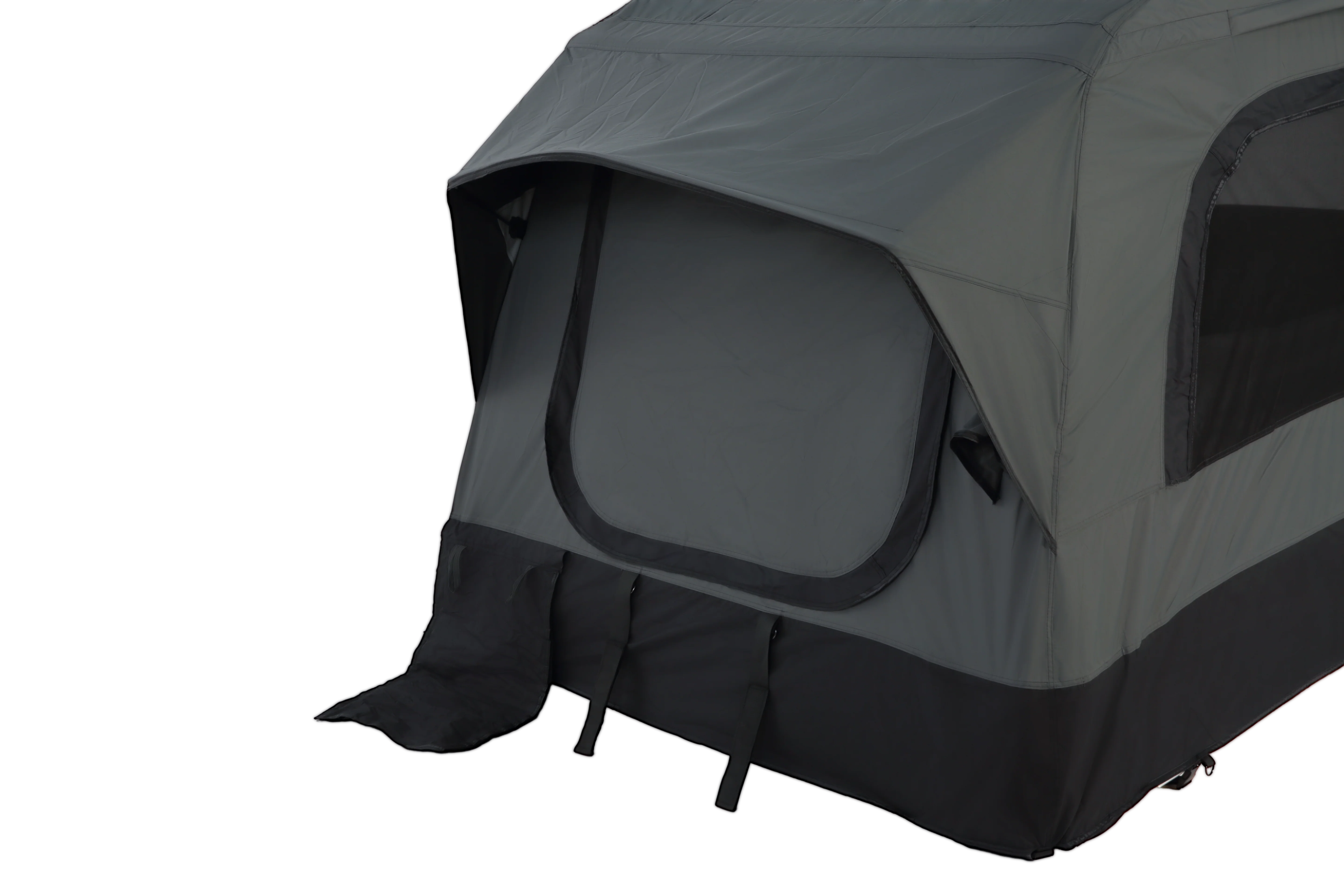 Inflatable Camping Tent with Hand Pump, Roof Top - Gray + Black - Image 5