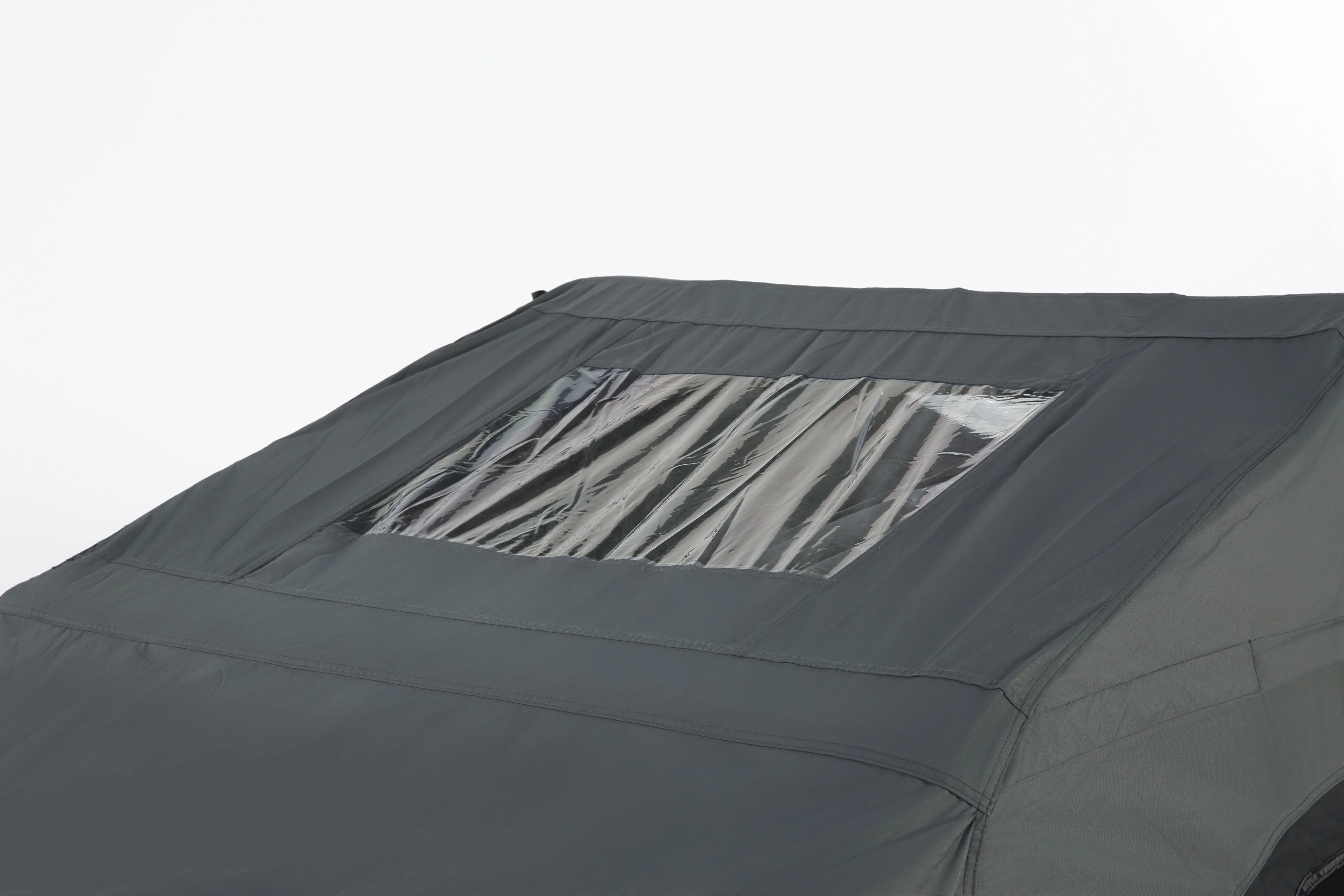 Inflatable Camping Tent with Hand Pump, Roof Top - Gray + Black - Image 9