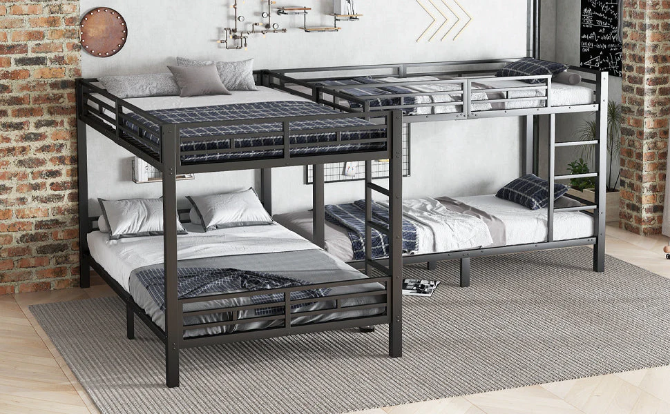 Iron Bunk Bed Multi-Size 90x200cm & 140x200cm Black - Image 8