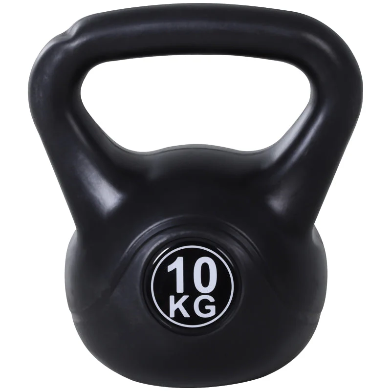 Kettlebell 10 kg Dumbbell Sand Filled Black - Image 2