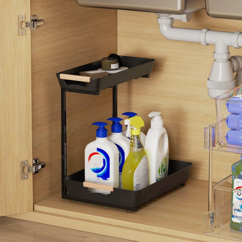 Kitchen Shelf, Height-Adjustable with 2 Baskets - Image 8