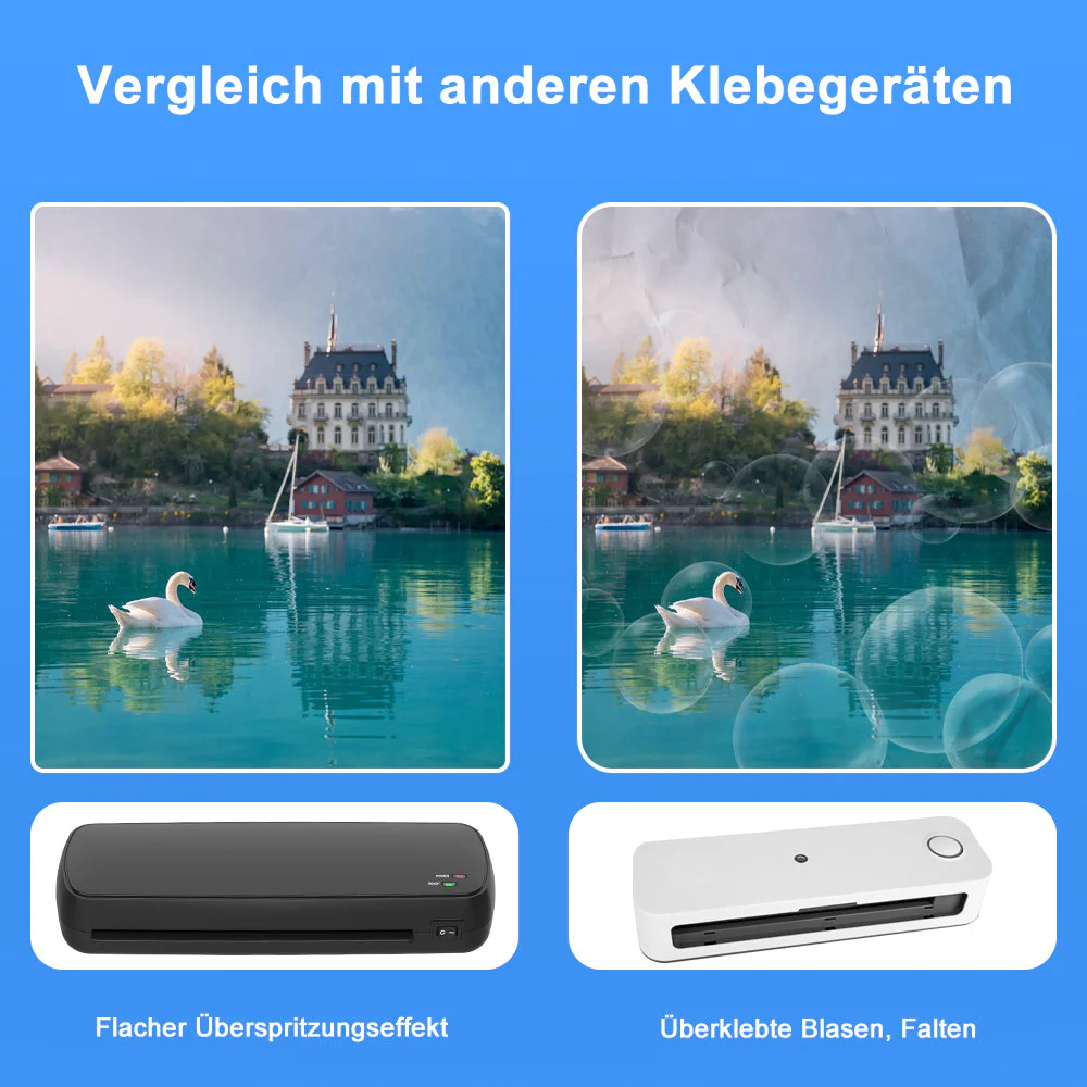 Laminator Machine, A4 Hot & Cold Fast Warm 9 Inch Thermal, Black - Image 5