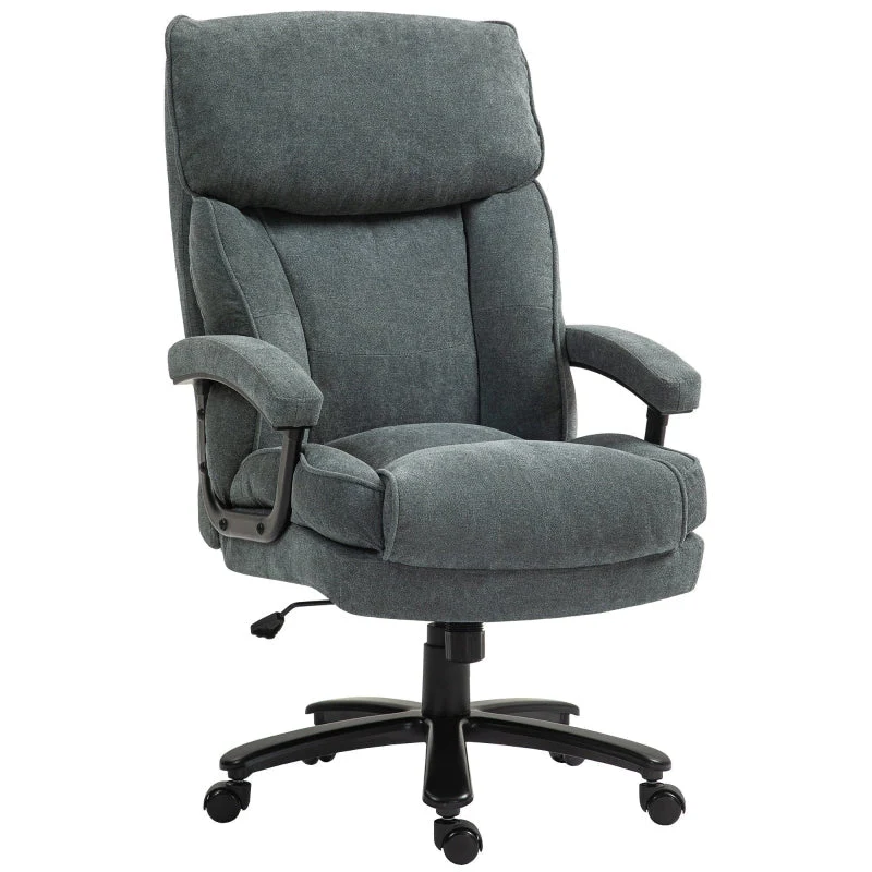 Large Tall Office Chair, 200 kg, Robust, Upholstery, Grey - Image 2