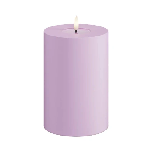 Lavender Outdoor LED Candle 10x15cm